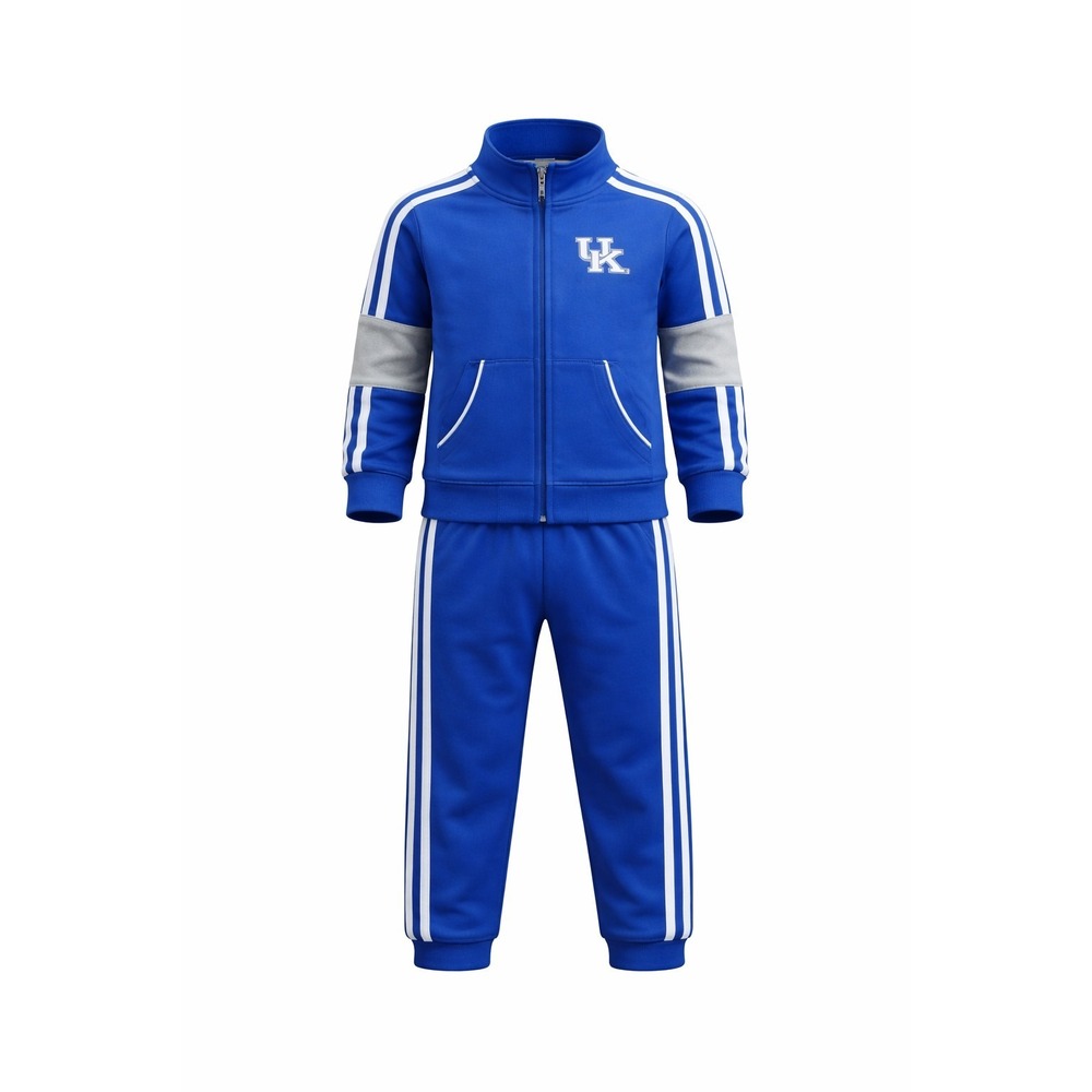 NCAA UK Boys 18 Months Track Suit Zip Up Jacket Jogger Bottoms Blue Gray‎ White
